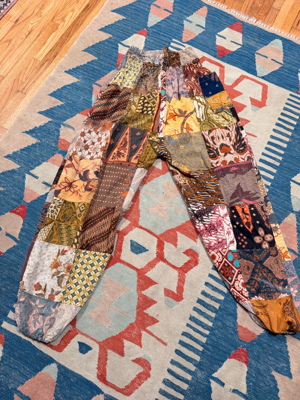 Vintage Indonesian Batik Patchwork Harlem Pants Sz XS